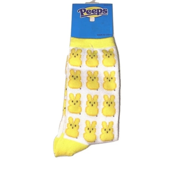 Peeps Accessories - Yellow Peeps Socks One Pair Women's Crew Socks